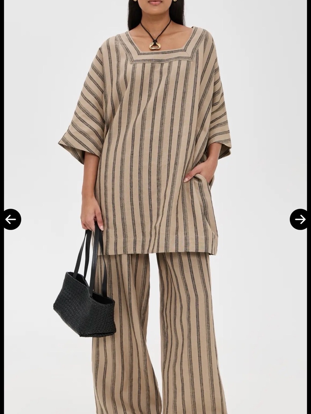 STAUD Linen Manuela Dress